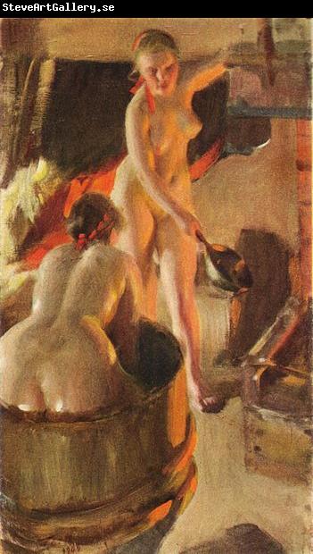Anders Zorn Women Bathing in the Sauna